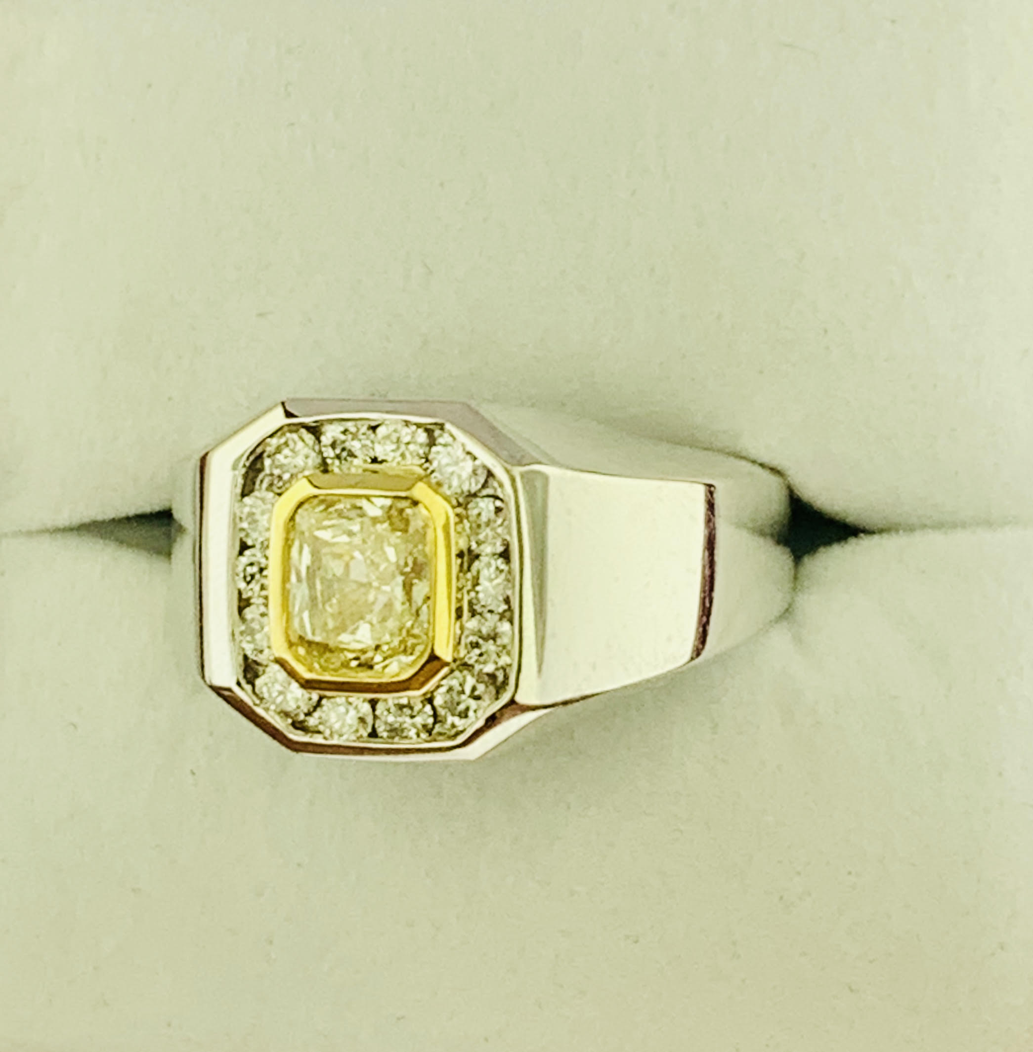 16727 Mens Yellow Diamond Ring Renaissance Jewelers